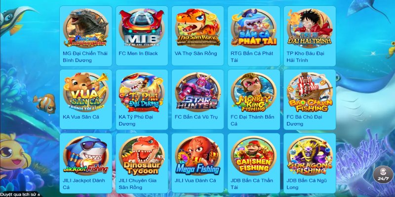 List siêu phẩm Bắn Cá đỉnh cao